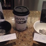 @JavaUMTL on Ste. CatherinHow to Engage Community in Real Life e, employees are given the opportunity to be creative. I love their tip jar campaign, where every week they put choices for people to "cast their vote" This week: "Don Draper or Don Draper?" I guess the choice is obvious here!